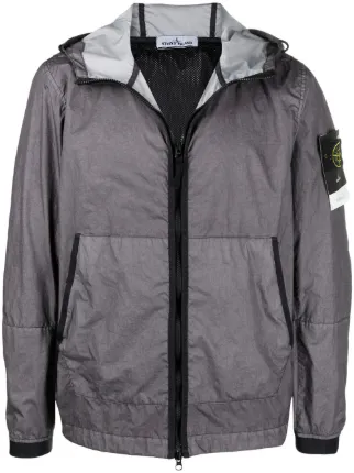 stone island lightweight hooded jacket