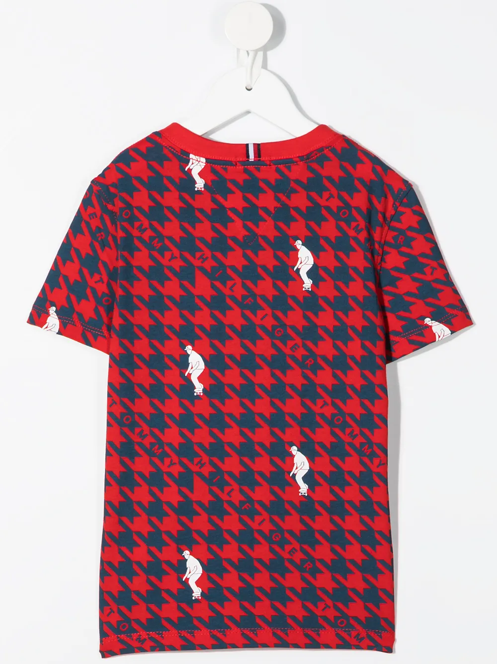 фото Tommy hilfiger junior футболка в ломаную клетку с логотипом