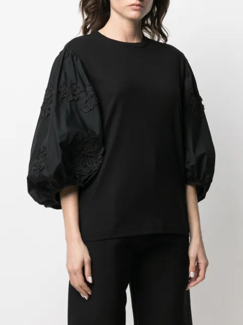 Cecilie Bahnsen Candy Embroidered Puff Sleeve Top - Farfetch