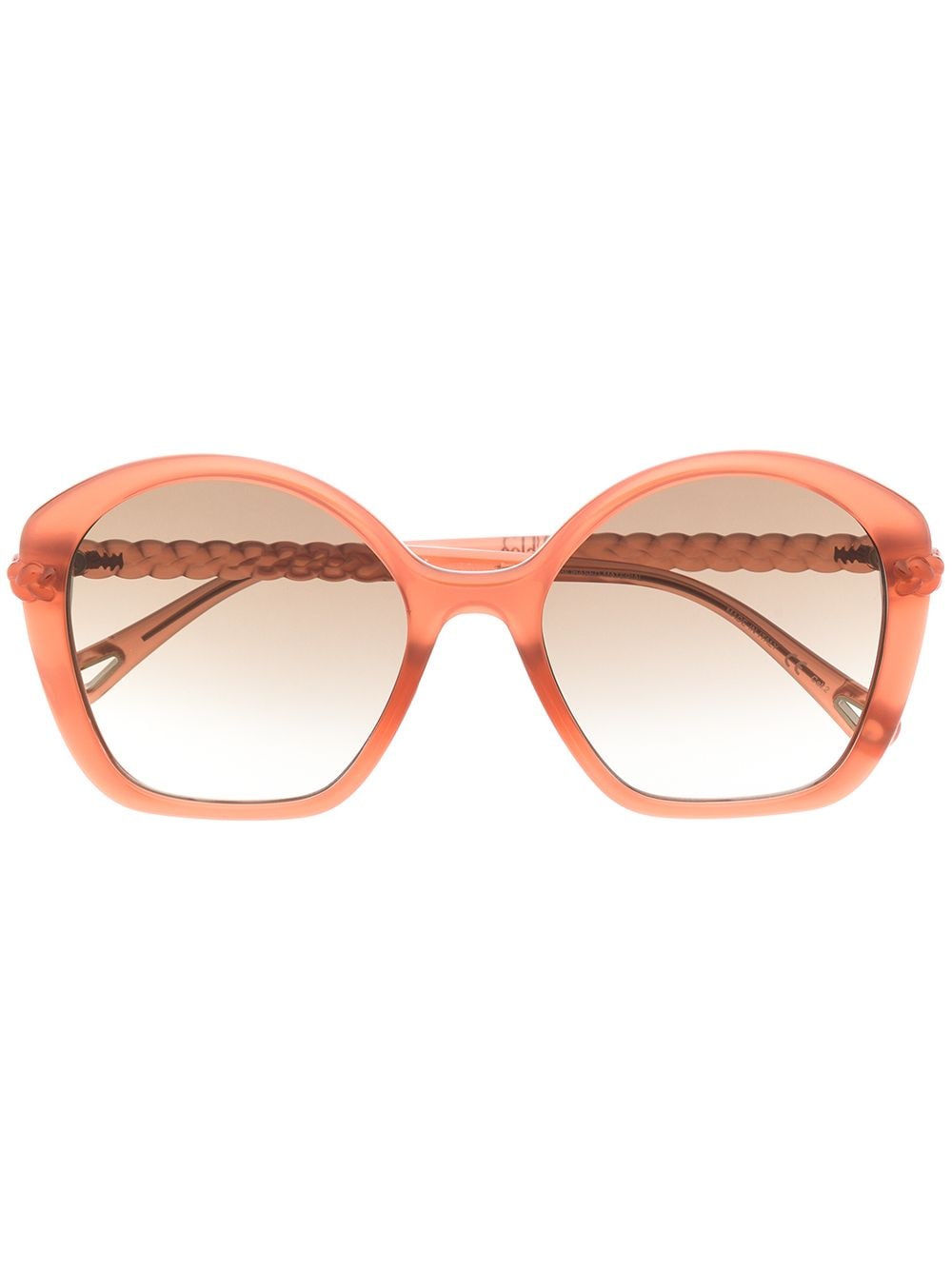 фото Chloé eyewear солнцезащитные очки bille в массивной оправе