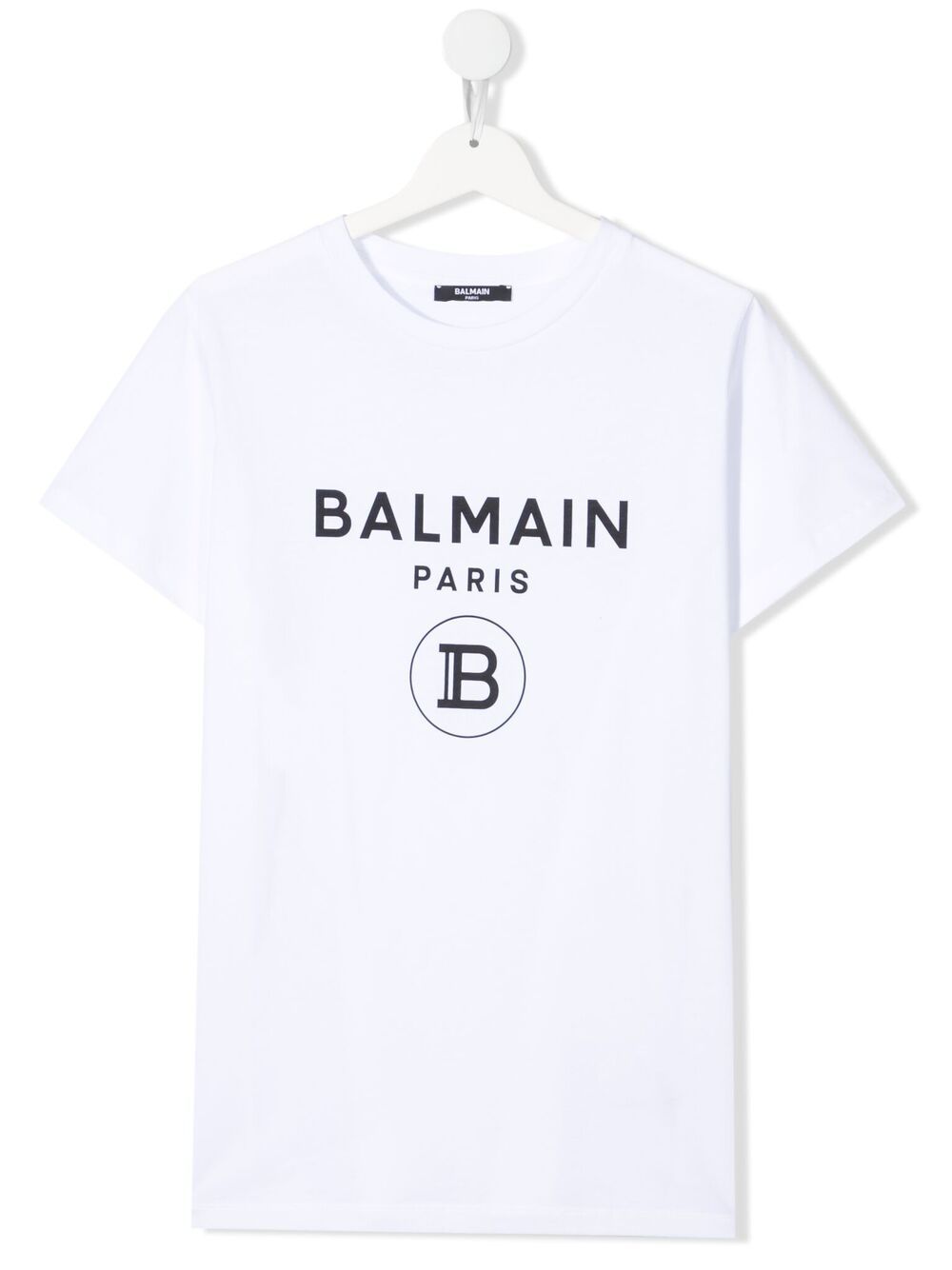 Balmain Teen Logo-print Cotton T-shirt In White