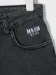 MSGM Kids logo-print denim shorts