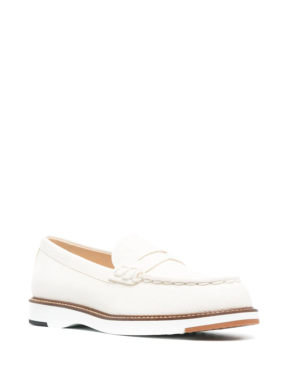 Tod's Panelled Chunky-sole Loafers In White