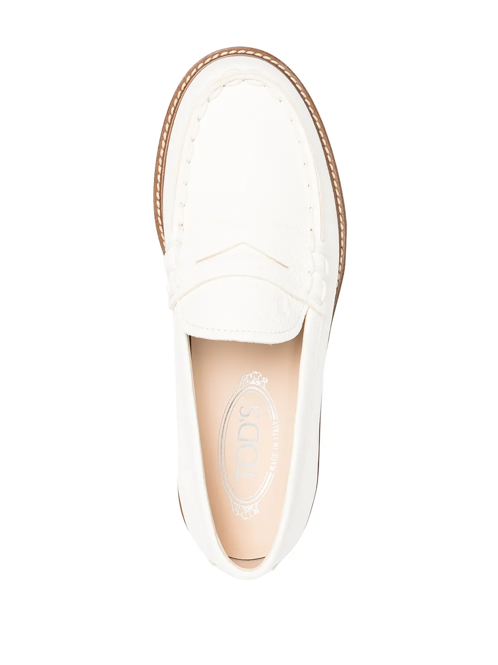 Tod's Panelled Chunky-sole Loafers In White