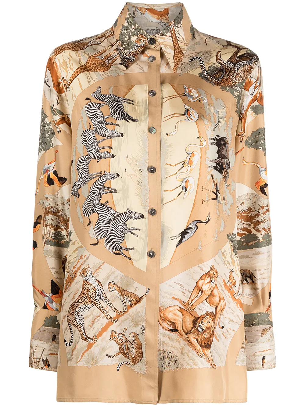 Hermès 1990s pre-owned Animals Print Shirt - Farfetch