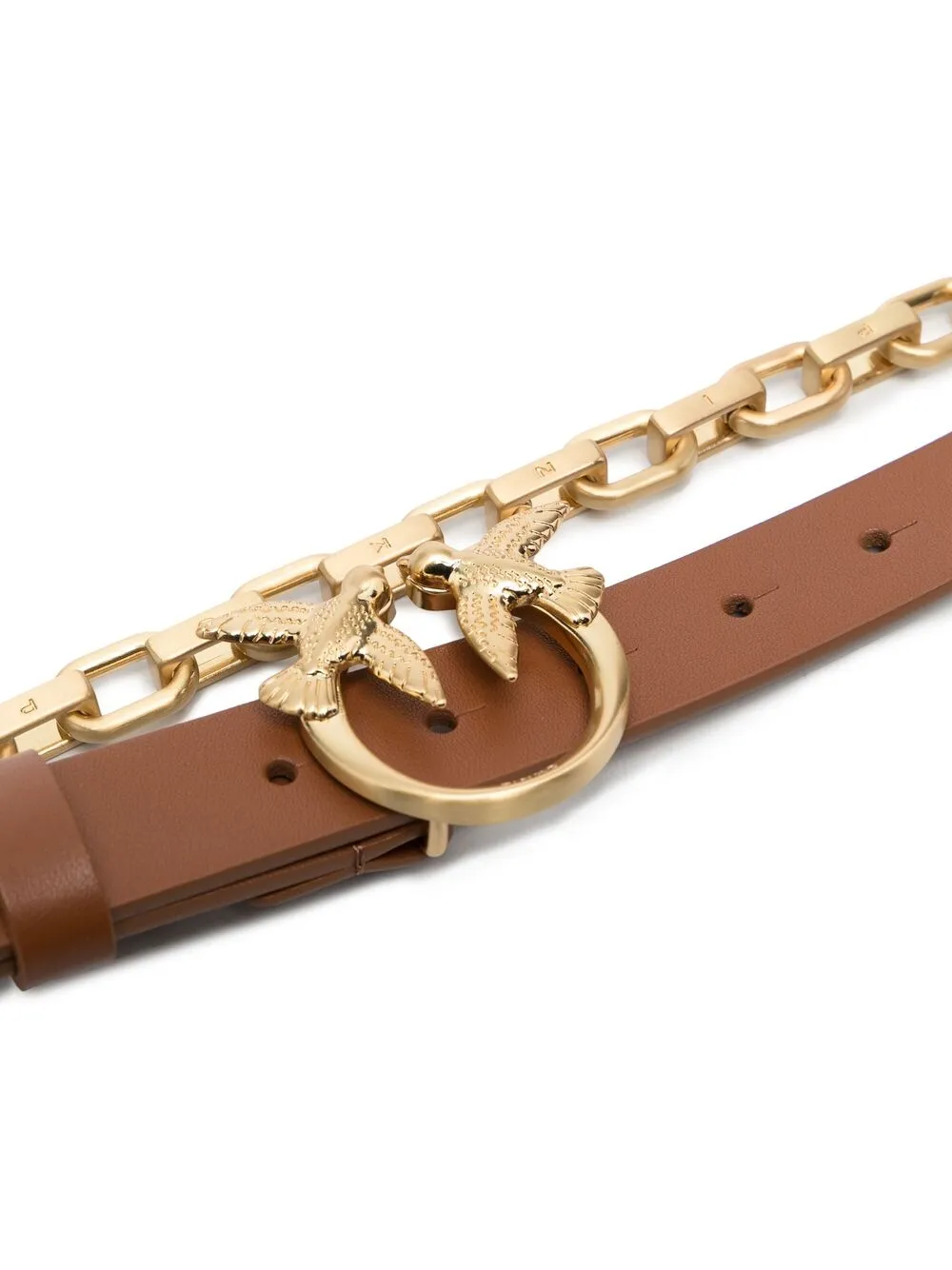 фото Pinko цепочный ремень с пряжкой-логотипом