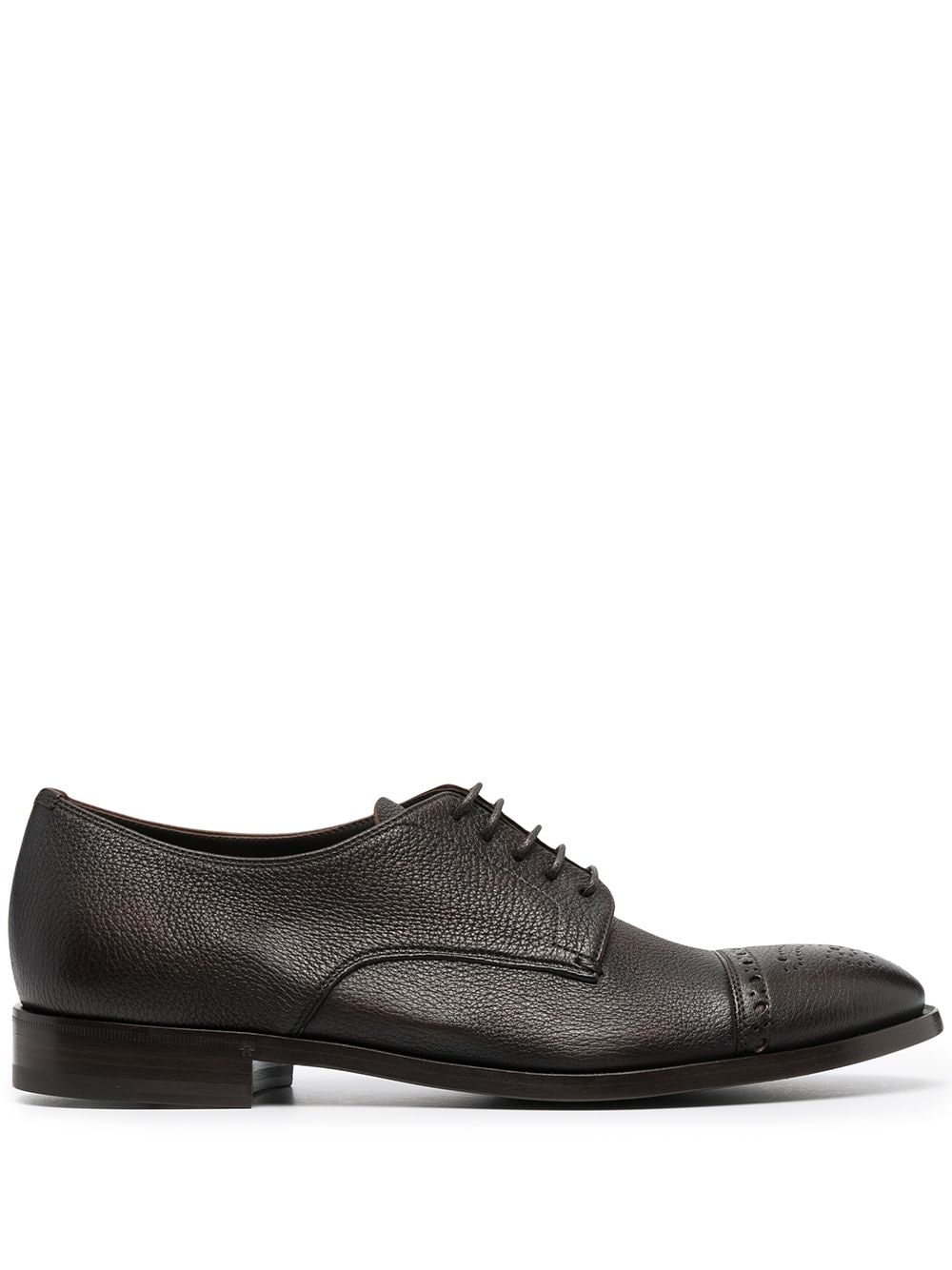 Henderson Baracco Brogue-detail Derby Shoes In Brown