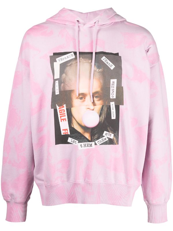 versace pink hoodie