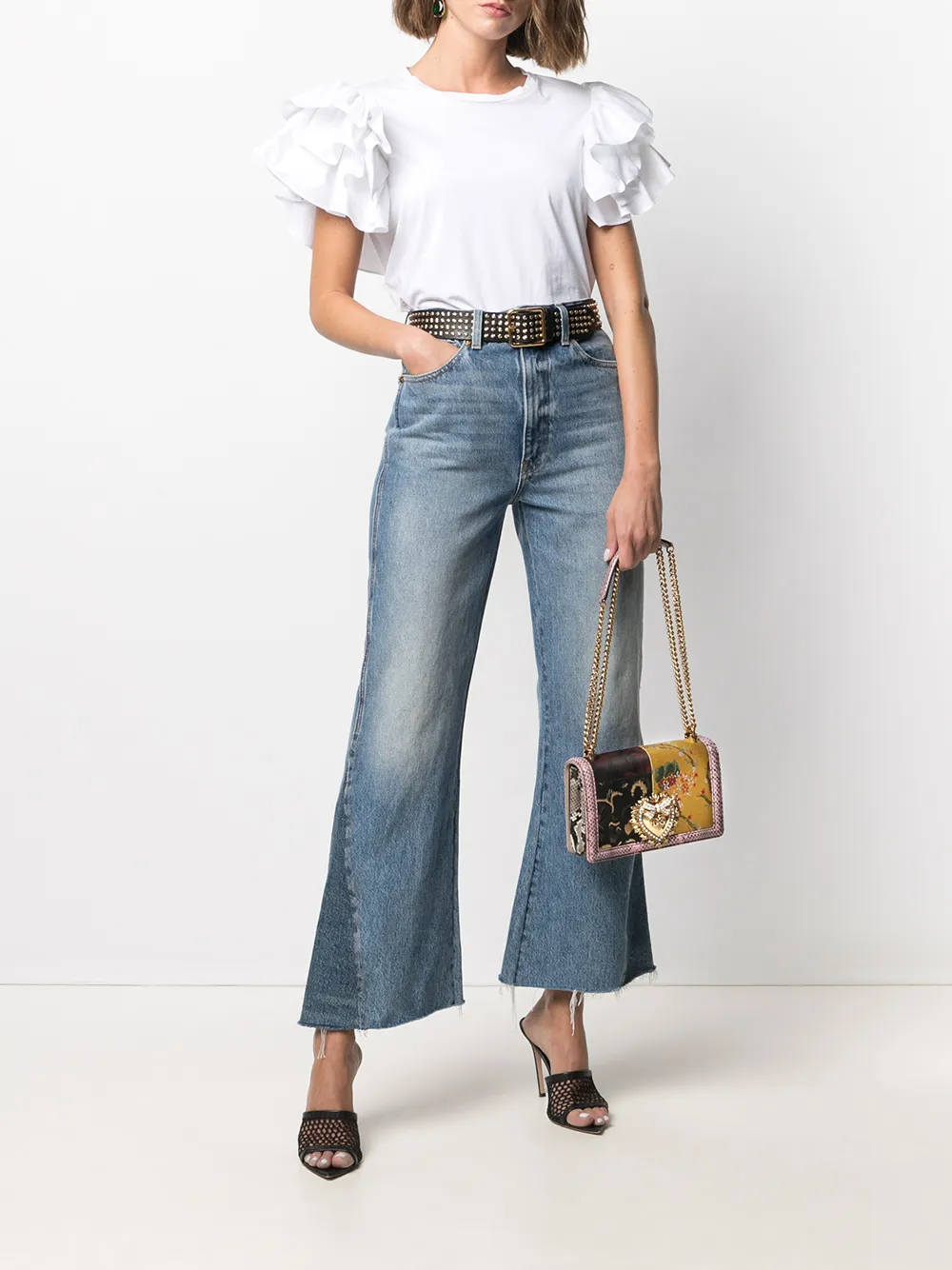 фото Dolce & gabbana жаккардовая сумка на плечо devotion