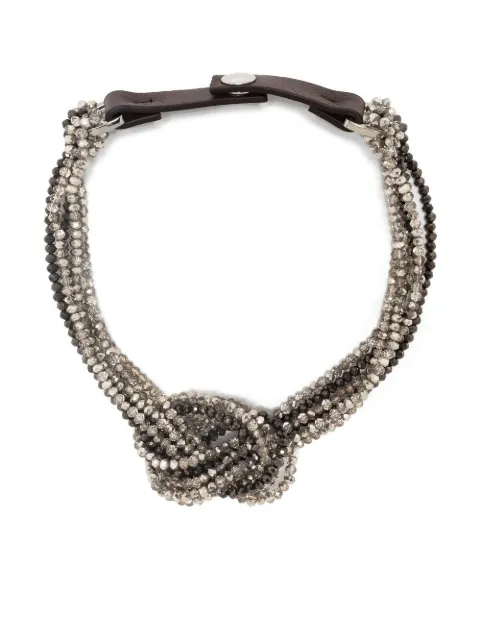 Peserico knot-detail Beaded Necklace - Farfetch