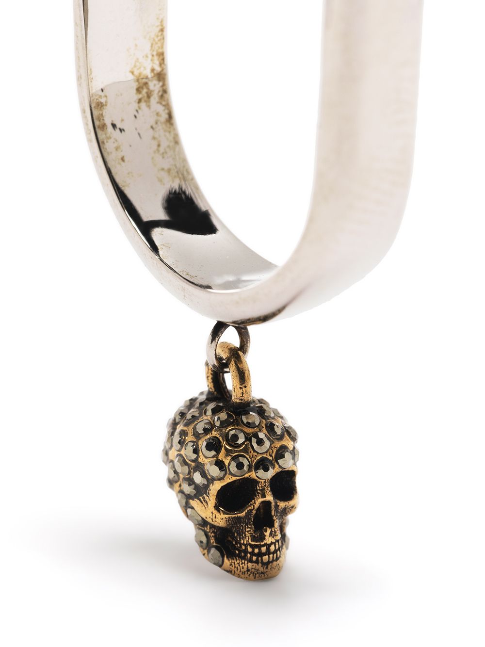 фото Alexander mcqueen серьга с подвеской skull