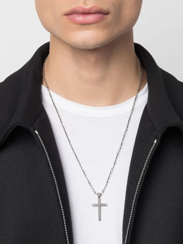 EMANUELE BICOCCHI Cross And Wing ネックレス クロス シルバー