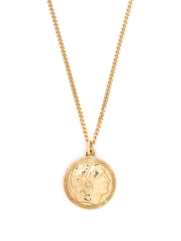 Long gold deals coin pendant necklace