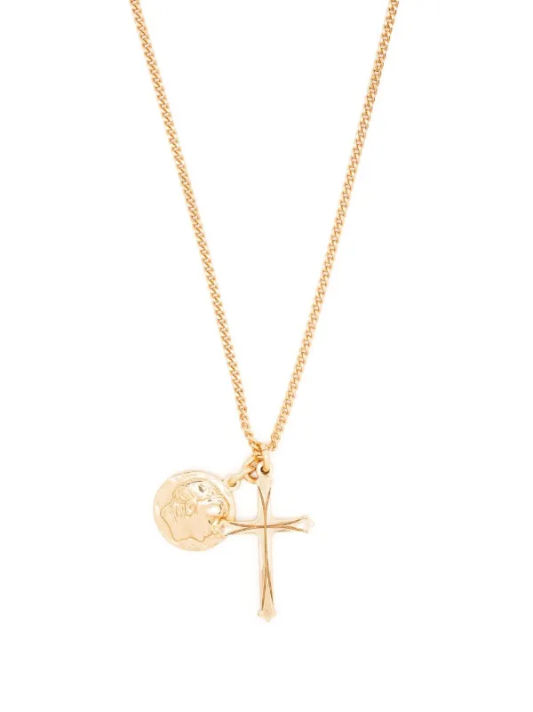 Emanuele Bicocchi Coin + Cross Pendant 