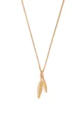 Emanuele Bicocchi Twin feather pendant necklace - Gold