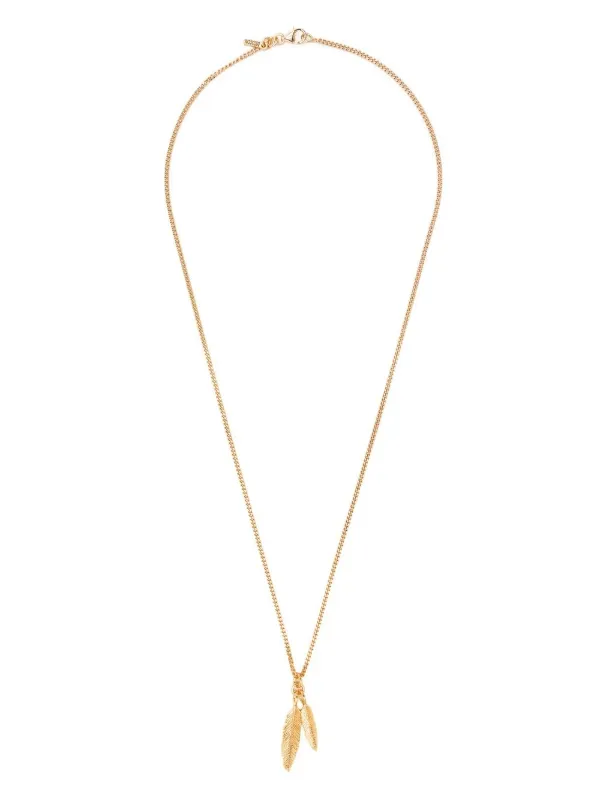 ネックレス・ペンダント emanuele bicocchi DOUBLE FEATHER NECKLACE (EAP3 SILVER) Rose And Feather Necklace