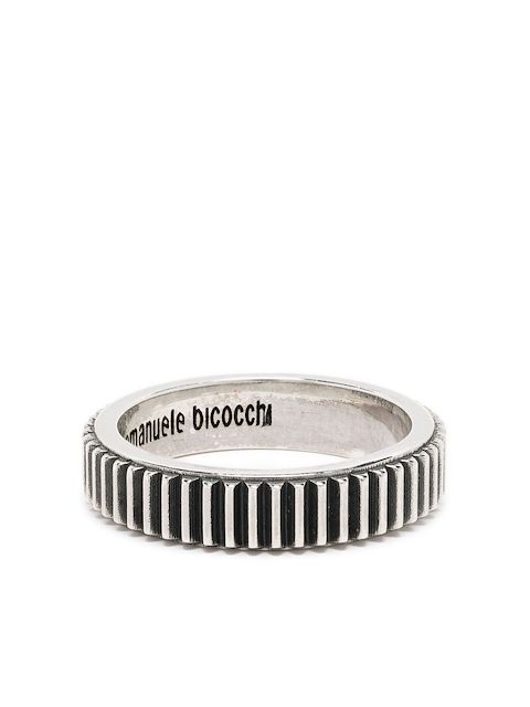 Emanuele Bicocchi striped band ring
