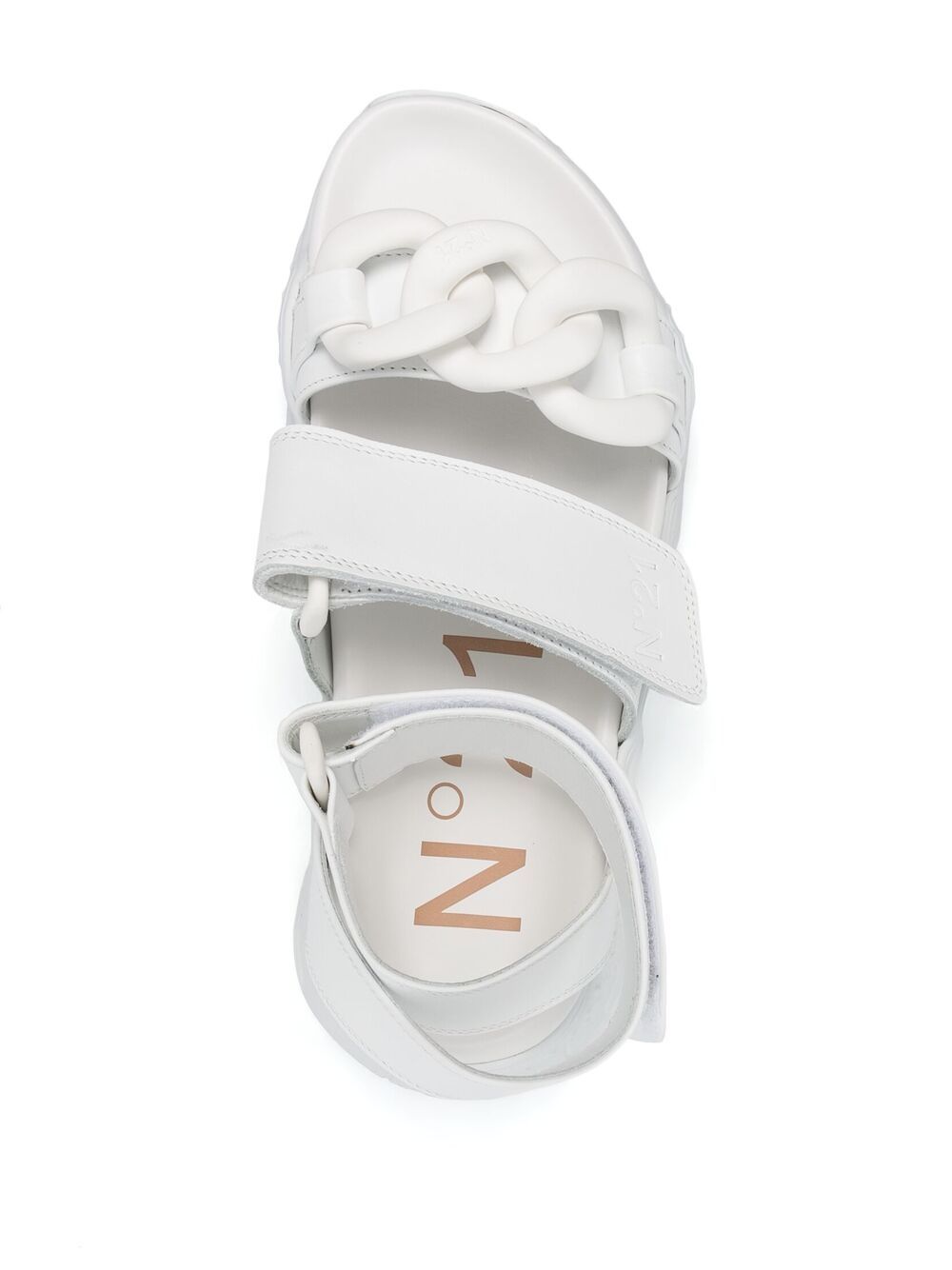 N°21 OVERSIZE-SOLE TOUCH-STRAP SANDALS 