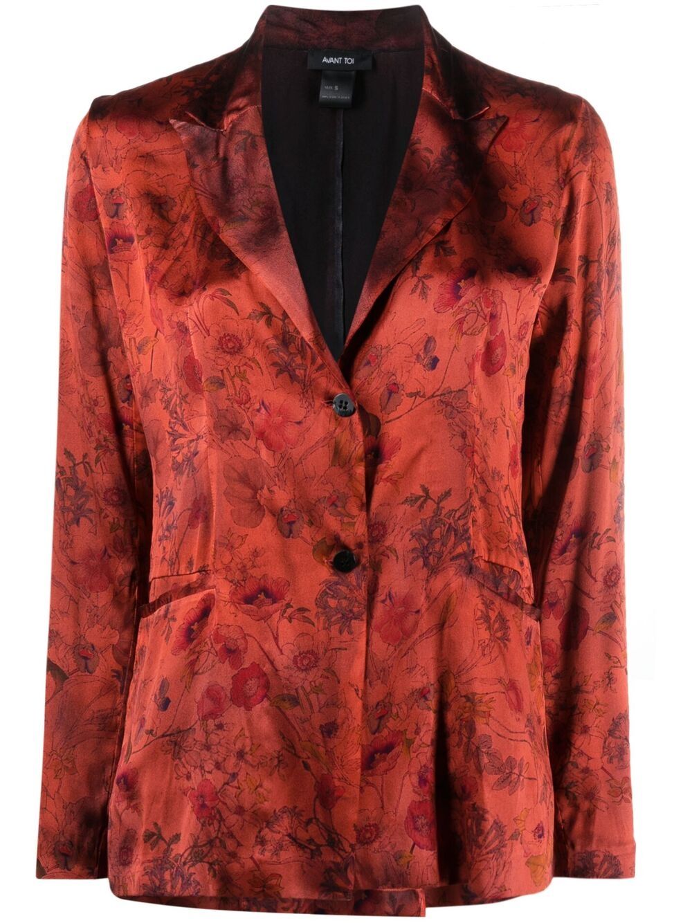 фото Avant toi floral-print stretch-silk satin blazer