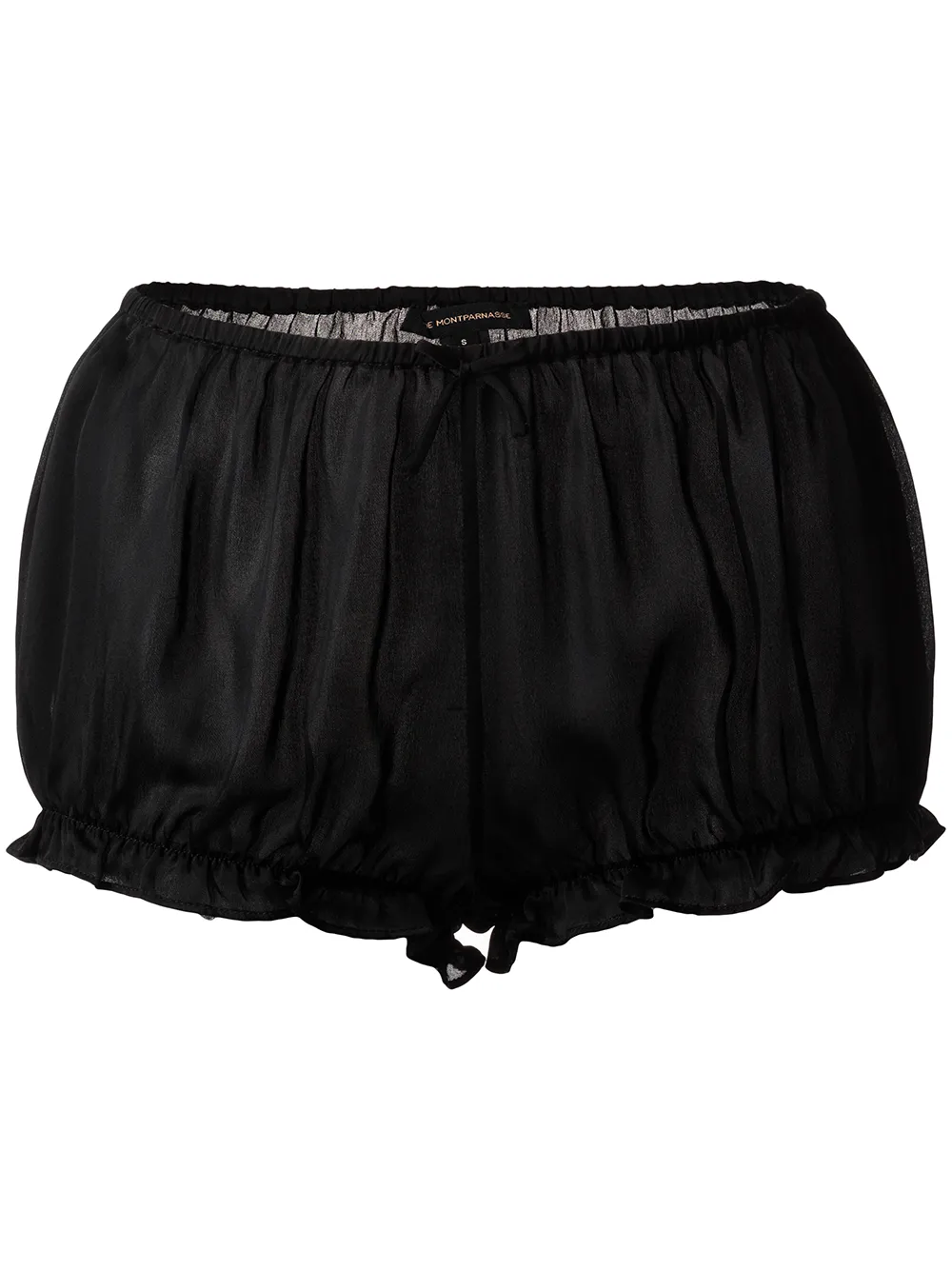 

Kiki de Montparnasse ruffle-trim silk bloomer - Black