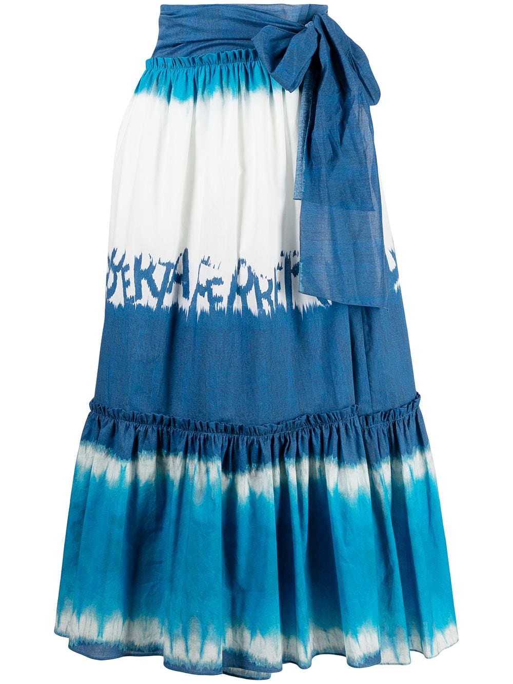 Image 1 of Alberta Ferretti Gonna midi con fantasia tie dye