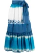Image 1 of Alberta Ferretti tie-dye midi skirt