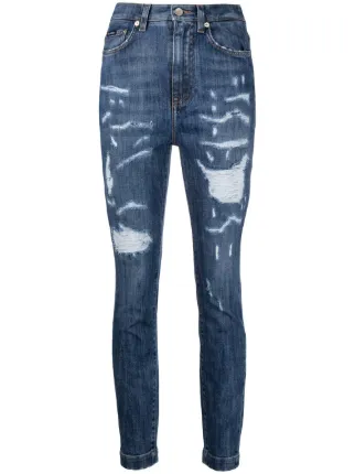 Dolce & Gabbana Ripped high-waisted Skinny Jeans - Farfetch