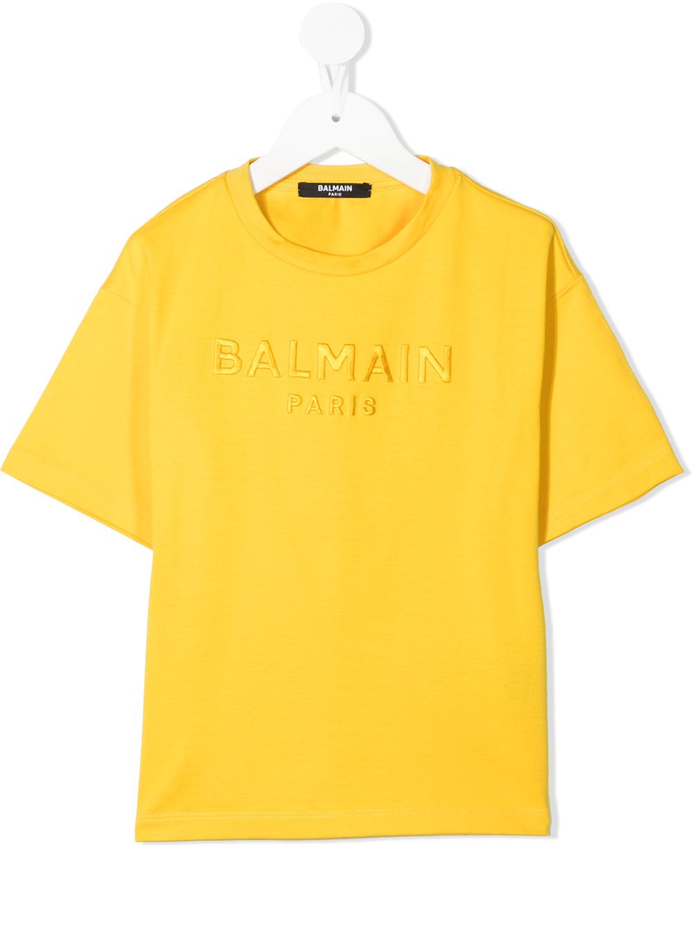 фото Balmain kids футболка с короткими рукавами и логотипом