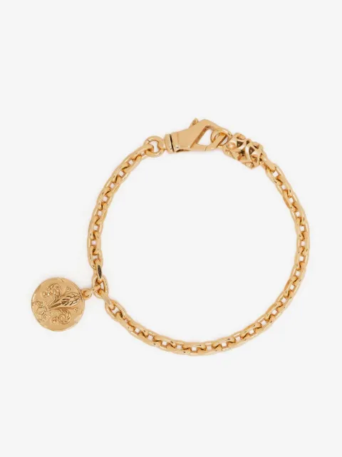 Emanuele Bicocchi coin-pendant chain-link bracelet