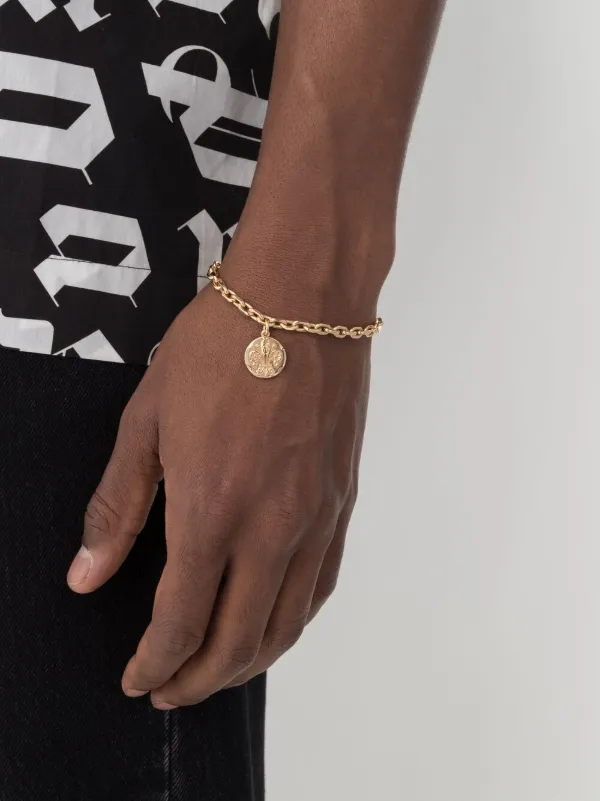 Emanuele Bicocchi coin-pendant chain-link Bracelet | Gold | FARFETCH
