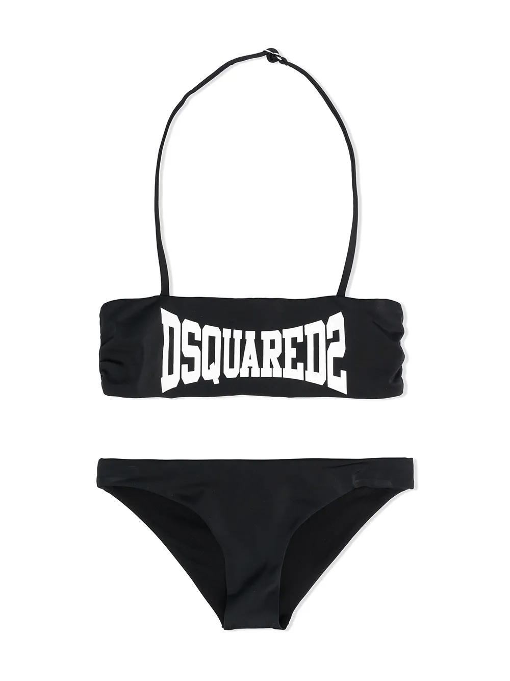 Click to view more detailed imagery on our partner's website Dsquared2 Kids' Two-piece Swimsuit With Print In Black