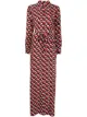 Image 1 of DVF Diane von Furstenberg geometric-print silk shirt dress