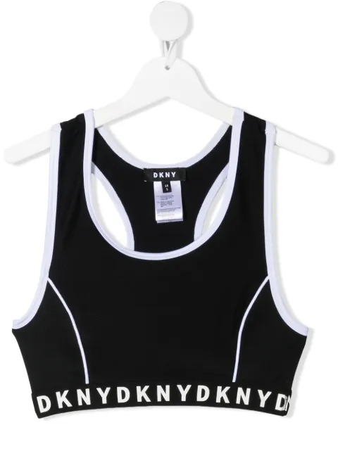 Dkny Kids توب قصير بشعار الماركة