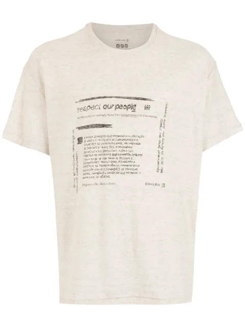 Osklen Respect Our People-print short-sleeve T-shirt