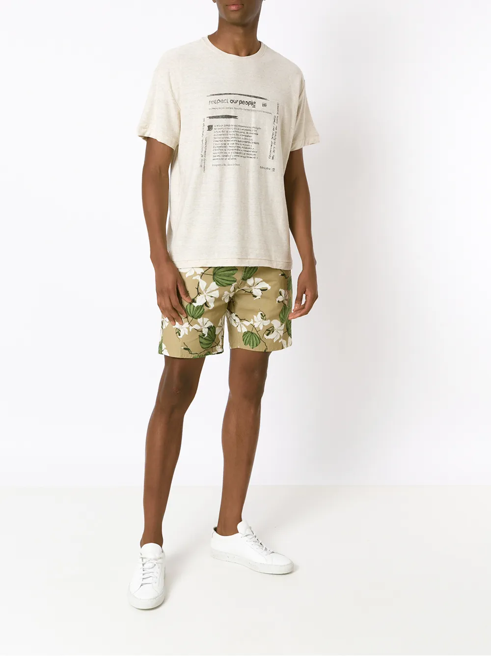 Osklen T-shirt met print - Beige
