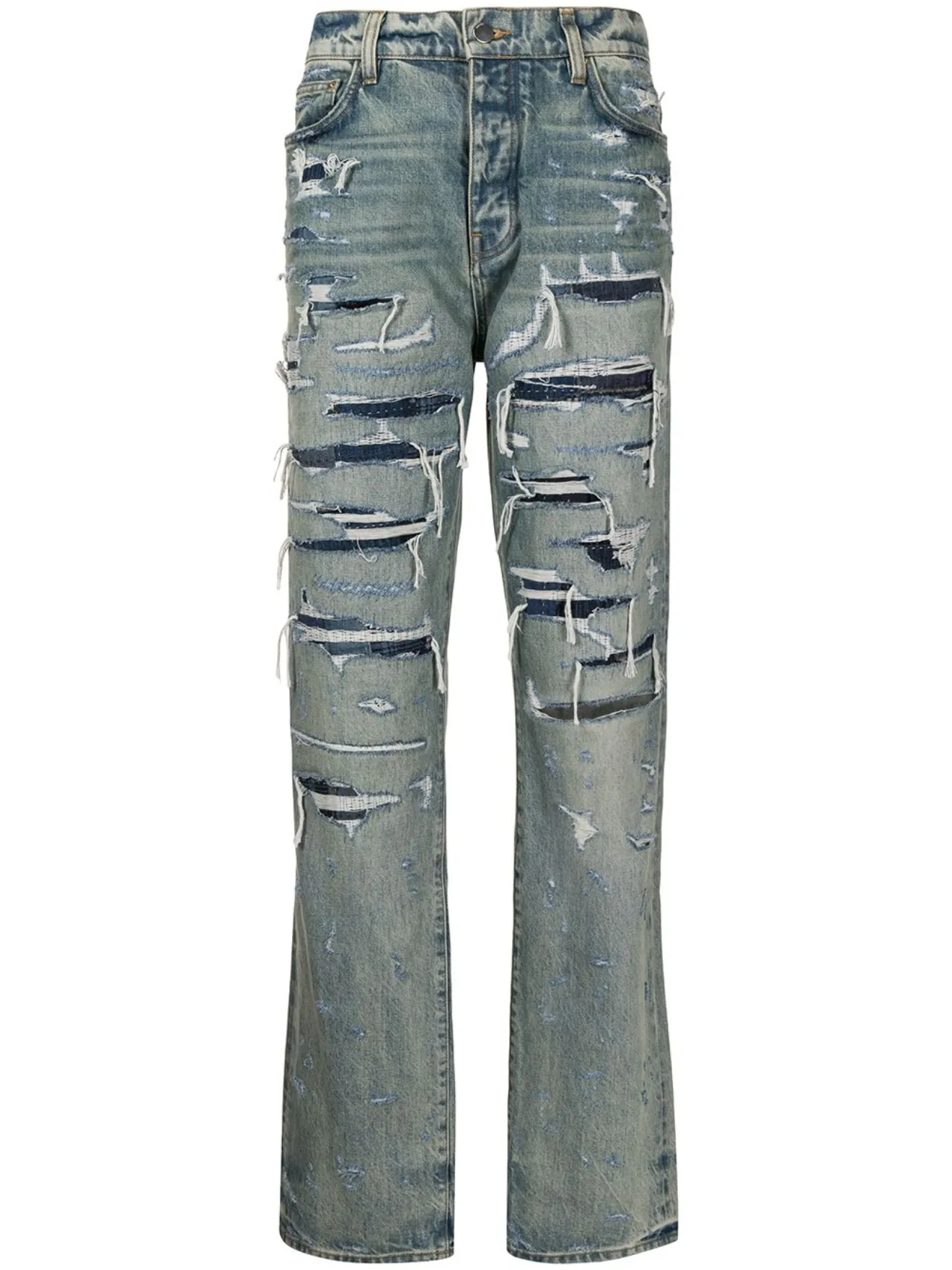 AMIRI - AMIRI HAND PAINTED SLIT KNEE JEANの+