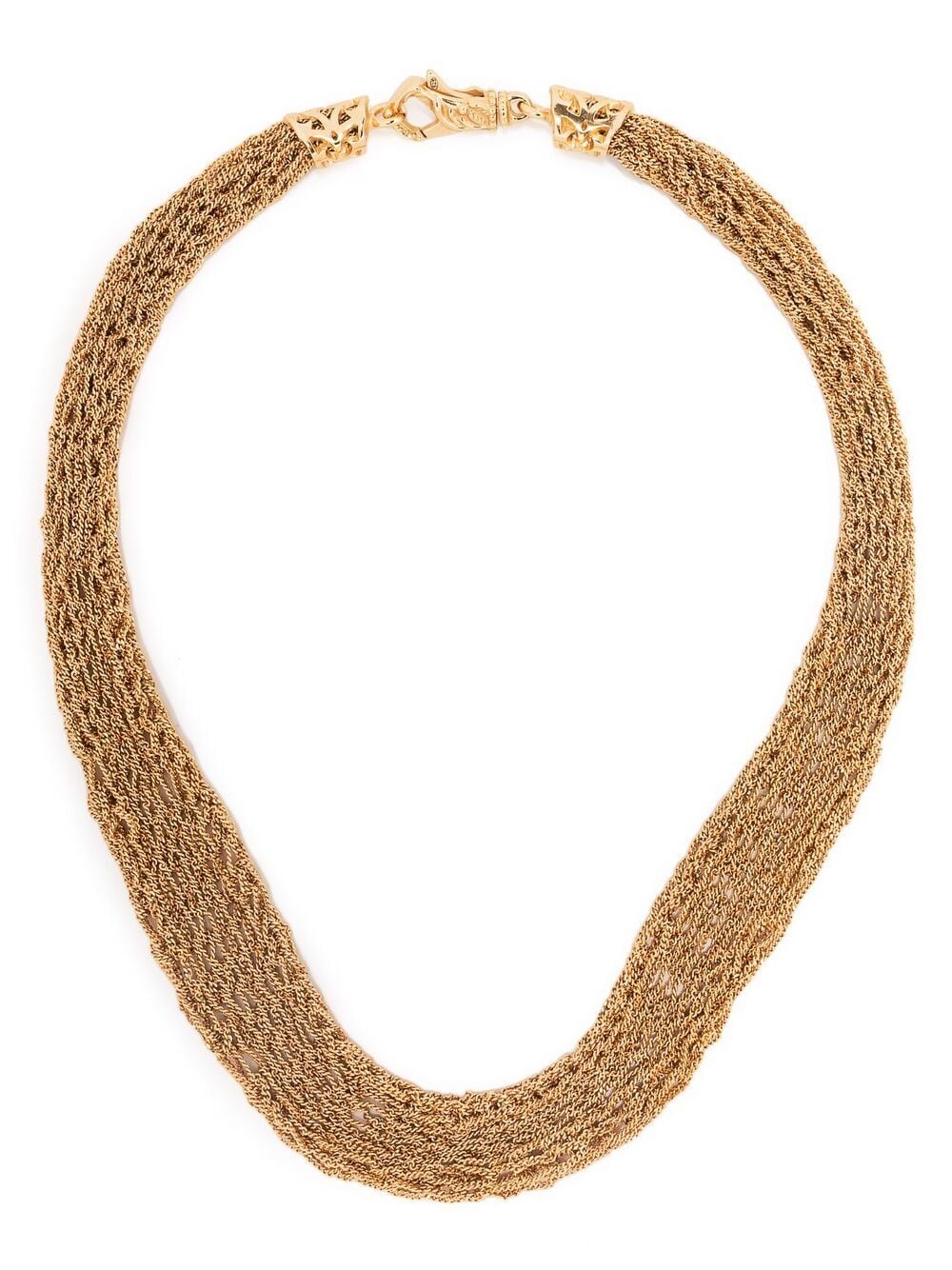 Emanuele Bicocchi Crocheted Necklace In Gold