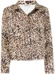 Image 1 of LIU JO leopard-print raw-cut jacket