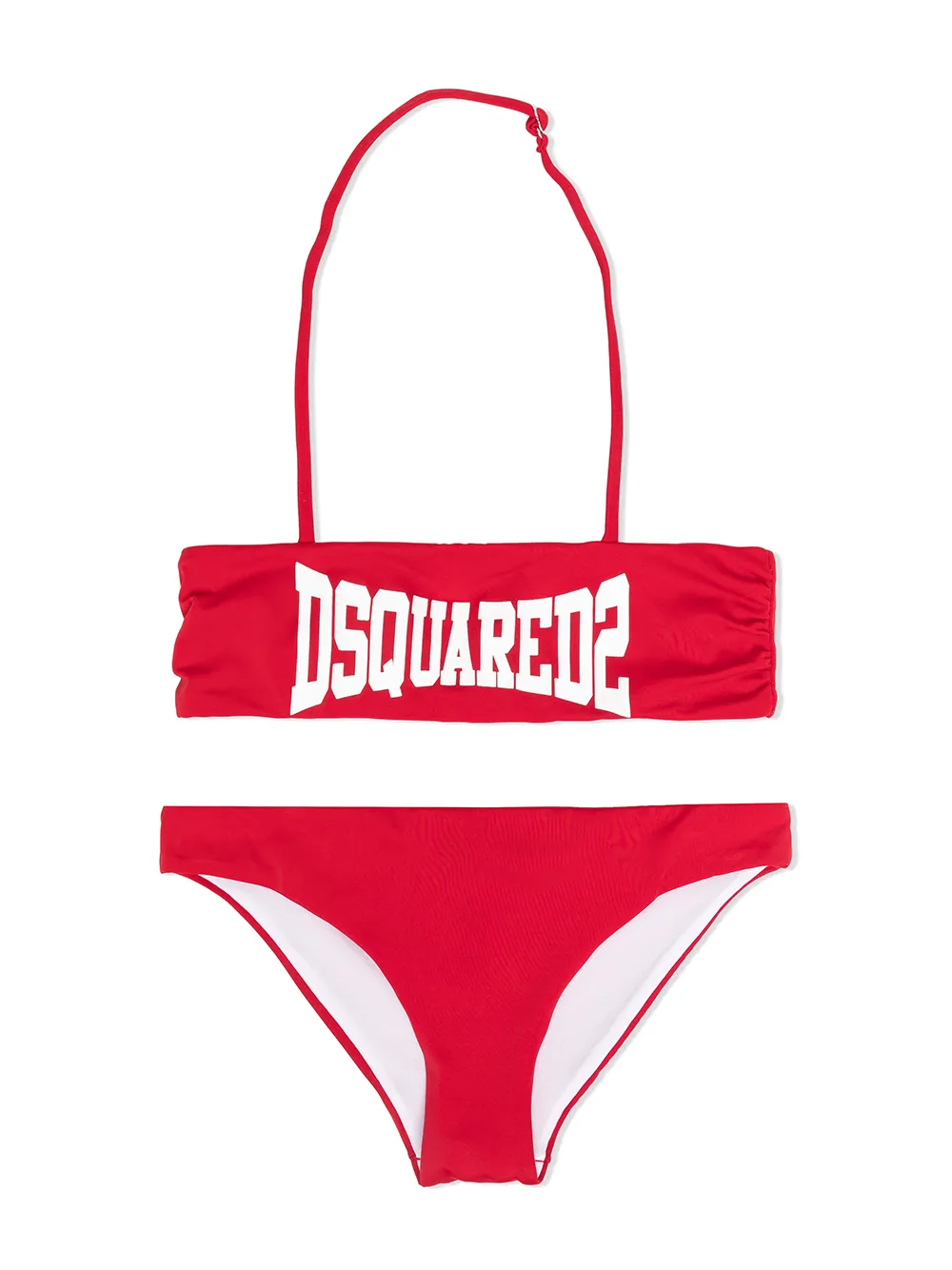 DSQUARED2 KIDS Bikini met logoprint Rood