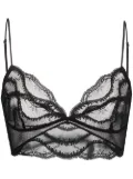 Kiki de Montparnasse Leche Moi longline lace bra - Black