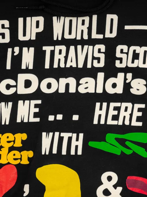 travis scott x mcdonalds moletom com capuz