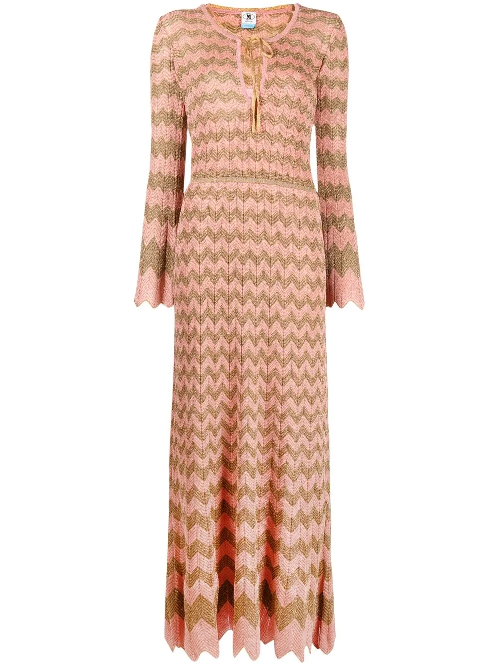 фото M missoni трикотажное платье макси с узором