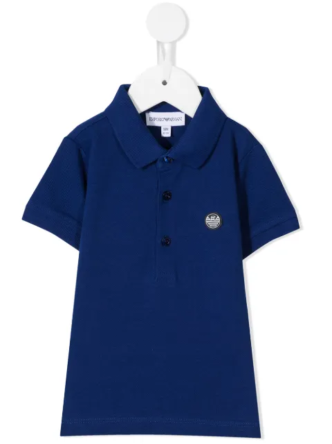 Emporio Armani Kids قميص بولو مزين بشعار الماركة