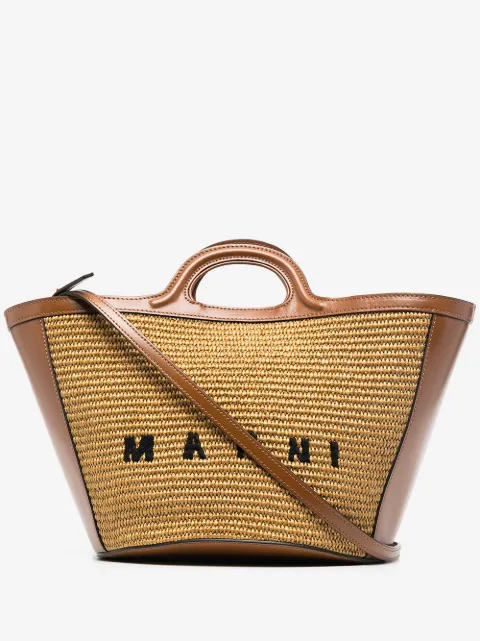 Marni small Tropicalia logo-embroidered bag