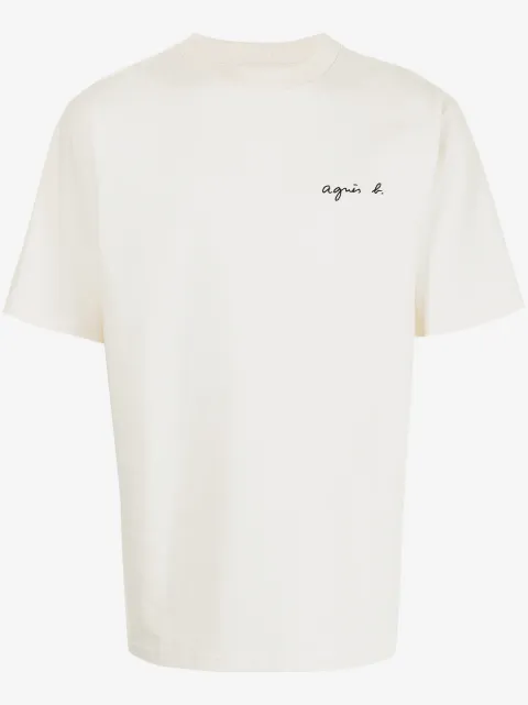 agnès b. t-shirt à logo brodé