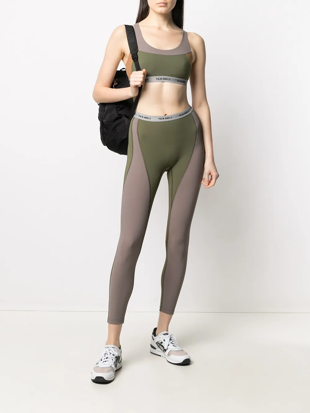 Palm Angels Sport-bh met colourblocking - Grijs
