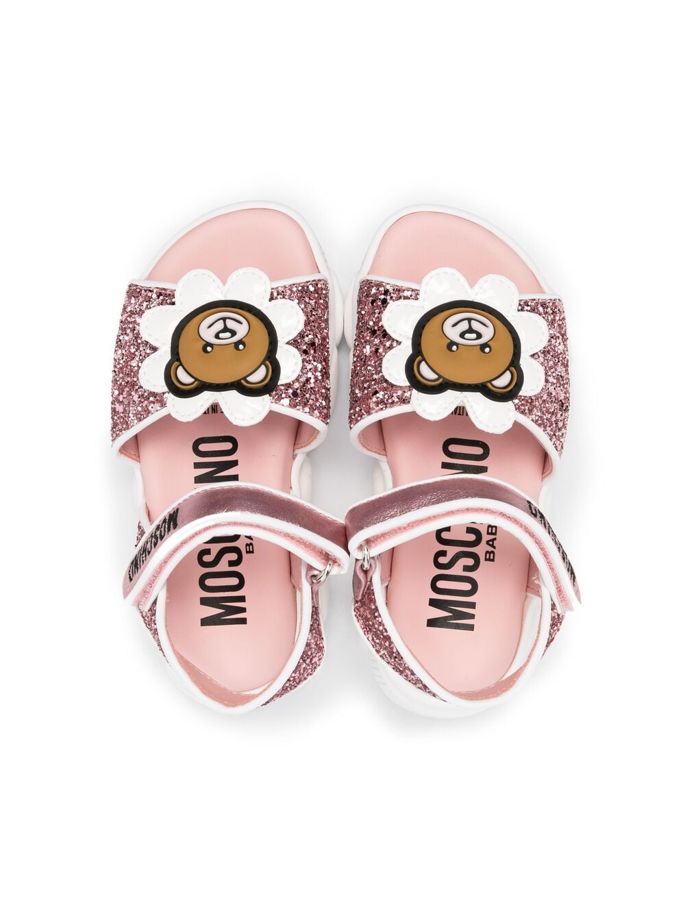 фото Moschino kids сандалии teddy bear с блестками