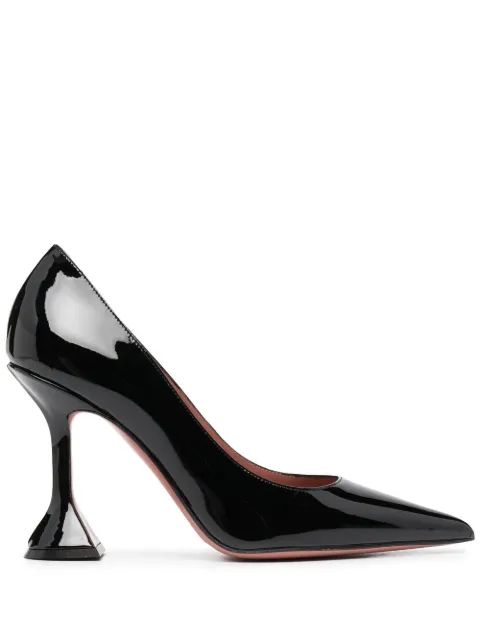 Amina Muaddi geometric heel pumps 