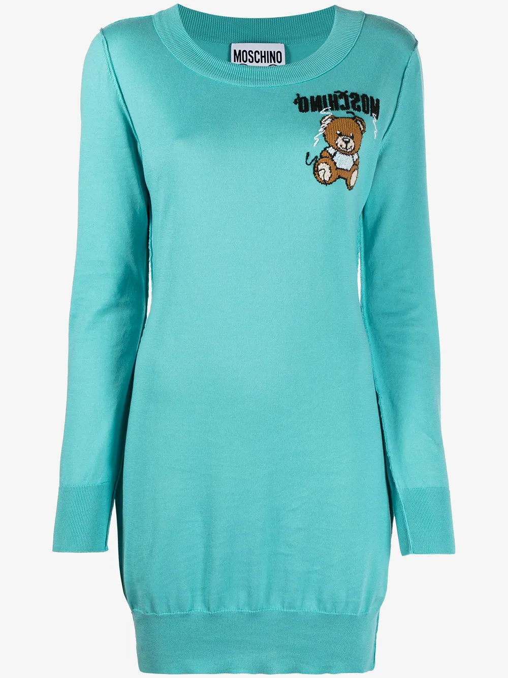 фото Moschino платье с вышивкой teddy bear