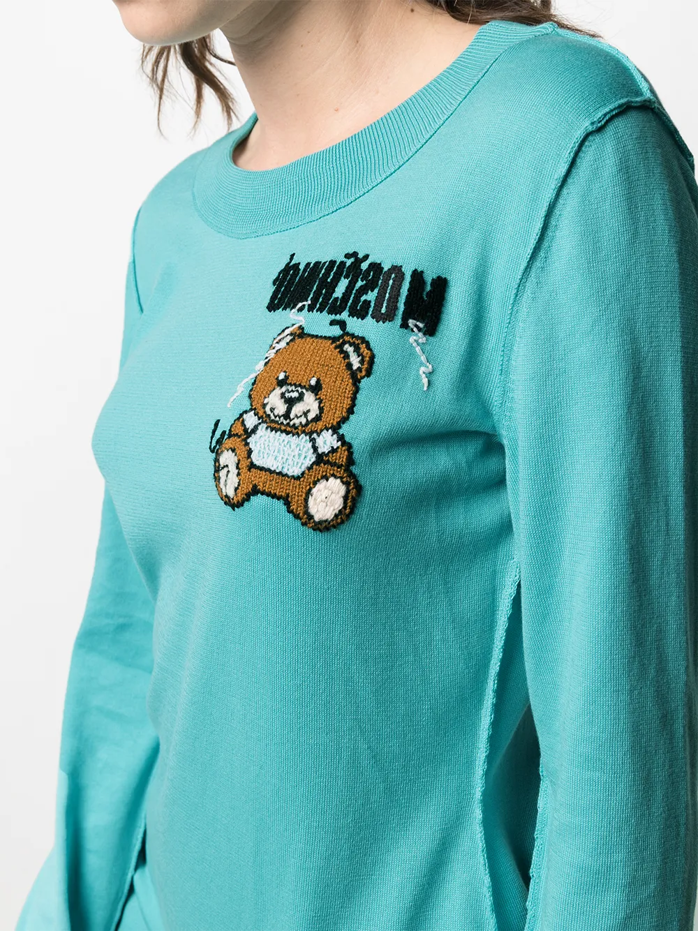 фото Moschino платье с вышивкой teddy bear